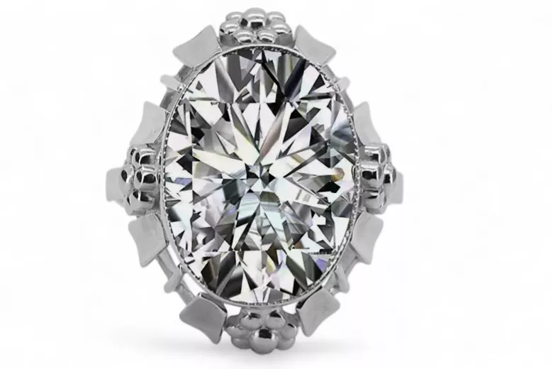 Ring Cubic Zirconia 925 Silver Vintage VRC043s